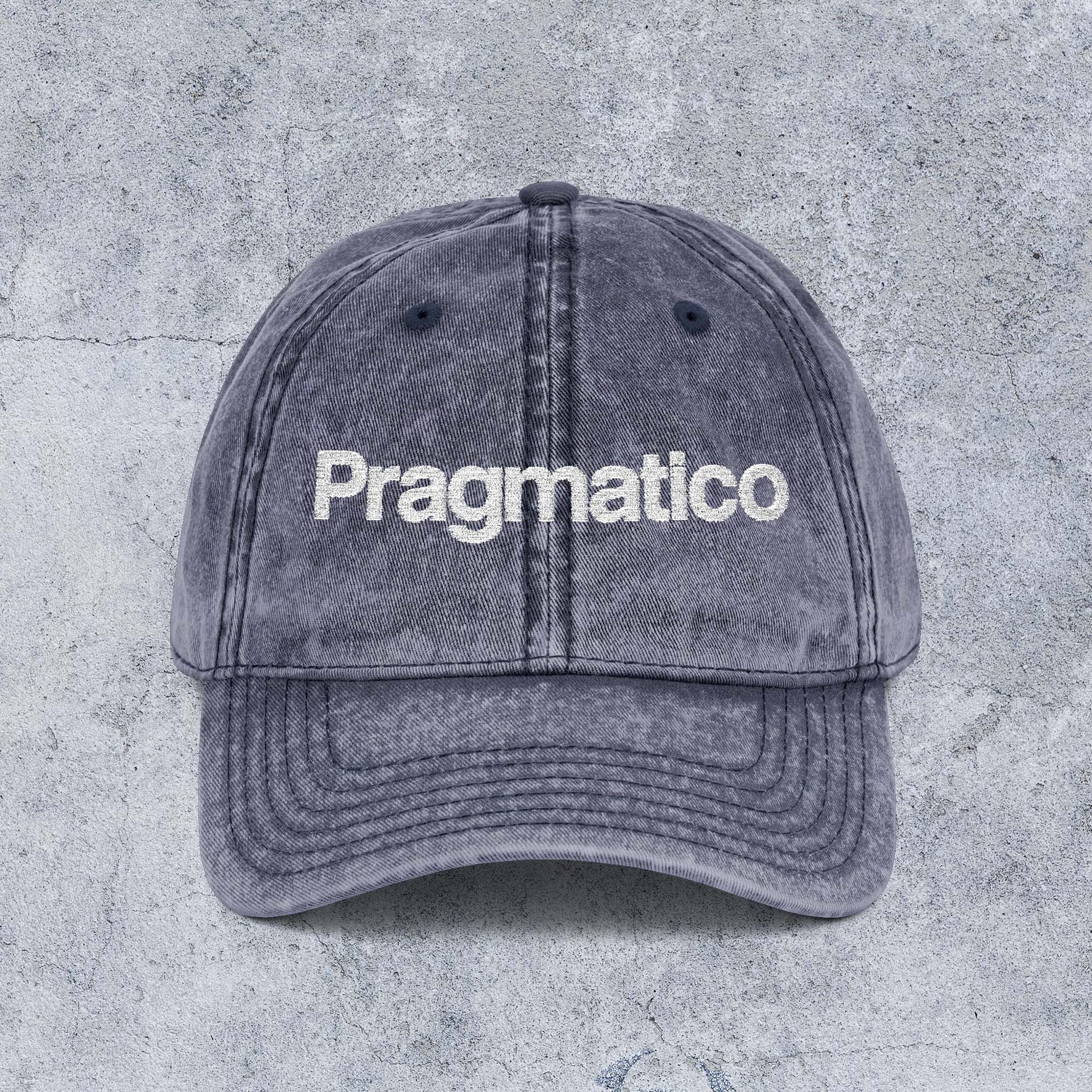 Pragmatico Vintage Embroidered Cap - Navy