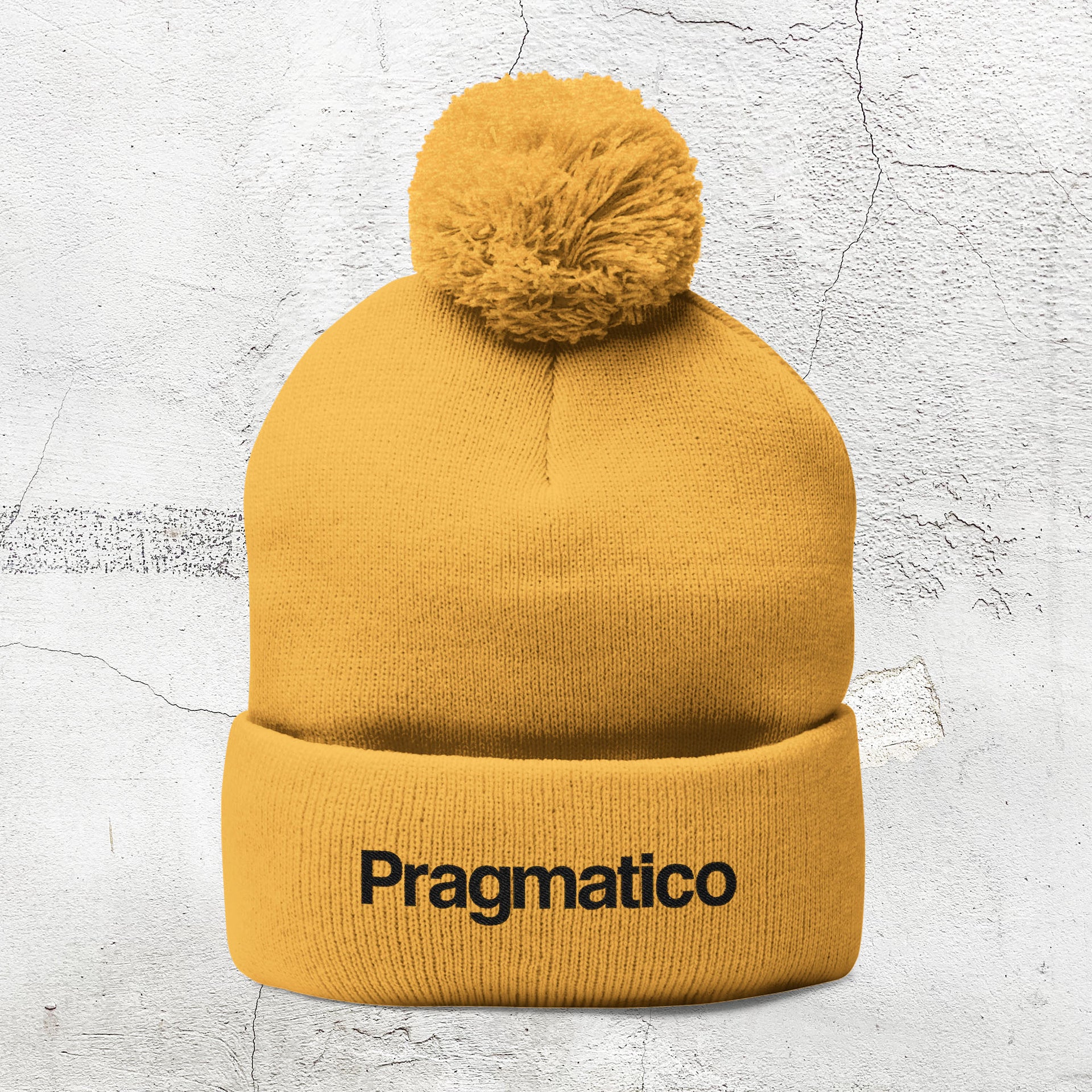 Pragmatico Neon Raver Pom Pom Beanie - Gold